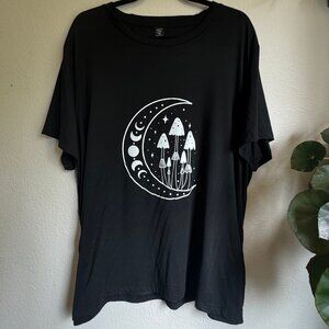 Plus size Moon and Mushroom T-shirt